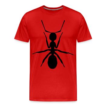 Ameise - Männer Premium Bio T-Shirt - Rot - Vorne - Damien (186cm)