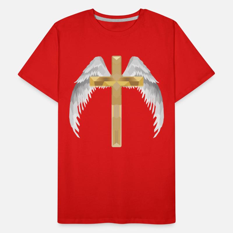 Polygone croix avec ailes T-shirt bio Premium Homme