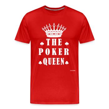 Poker Pokerface Pot Spiel Glück Casino Geschenk - Männer Premium Bio T-Shirt - Rot - Vorne - Damien (186cm)