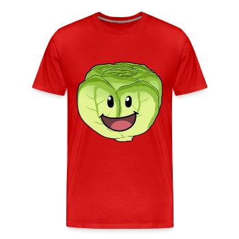 Cabbage cabbage cabbage vegetable vegan food - Men's Premium Organic T-Shirt - red - Front - Damien (186cm)