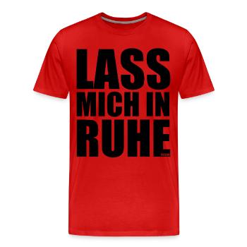 lass mich in Ruhe Spruch Geschenk - Männer Premium Bio T-Shirt - Rot - Vorne - Damien (186cm)
