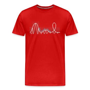 Rollercoaster This is how I roll - Men's Premium Organic T-Shirt - red - Front - Damien (186cm)
