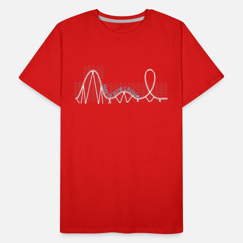 Rollercoaster This is how I roll Men's Premium Organic T-Shirt