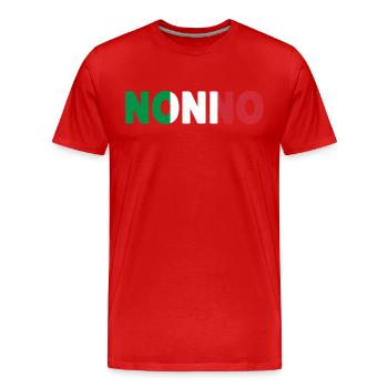 Nonno Grandpa Grand-père Italie Drapeau Cadeau - T-shirt bio Premium Homme - rouge - Devant - Damien (186cm)