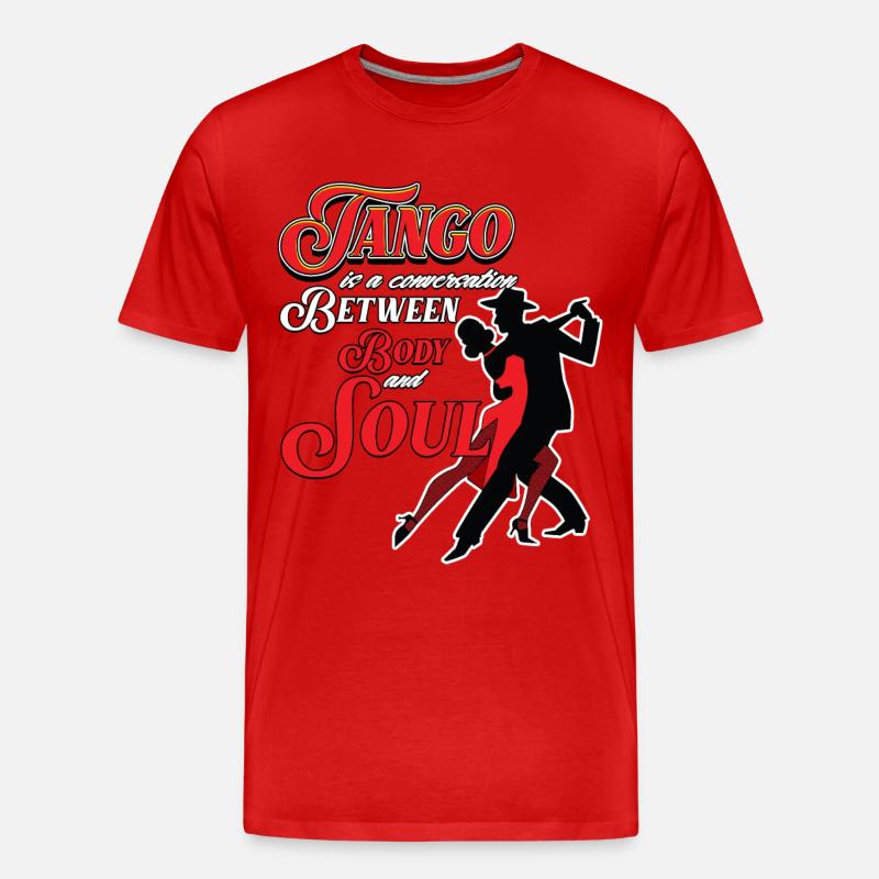 Tango, Tango Tänzer - Männer Premium Bio T-Shirt - Rot