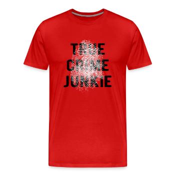 TRUE CRIME: True Crime Junkie - T-shirt bio Premium Homme - rouge - Devant - Damien (186cm)