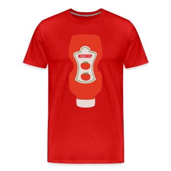 Ketchup - Männer Premium Bio T-Shirt - Rot - Vorne - Damien (186cm)