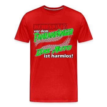 Führerschein bestanden - Fahrschule - Fahlehrer - Männer Premium Bio T-Shirt - Rot - Vorne - Damien (186cm)