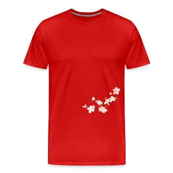 fleurs - T-shirt bio Premium Homme - rouge - Devant - Damien (186cm)
