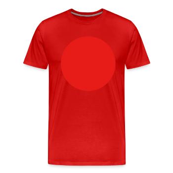 Cercles - points - rouge - T-shirt bio Premium Homme - rouge - Devant - Damien (186cm)