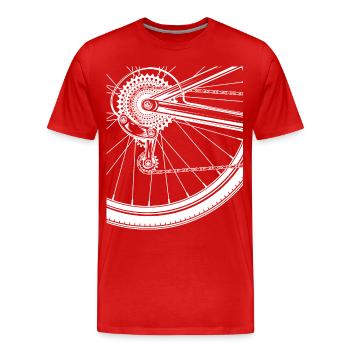 Bicycle racing bike pulse - Men's Premium Organic T-Shirt - red - Front - Damien (186cm)