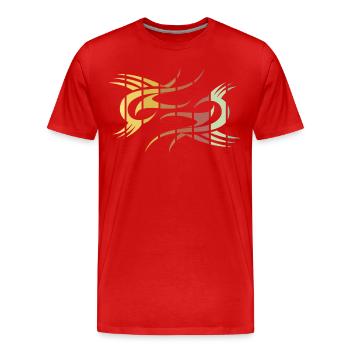 Vintage tribal - T-shirt bio Premium Homme - rouge - Devant - Damien (186cm)