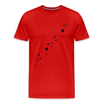 Black Star Shooting Star - Men's Premium Organic T-Shirt - red - Front - Damien (186cm)