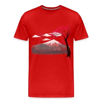 Asien China Japan Berg Chinesisch Wildnis Berg - Männer Premium Bio T-Shirt - Rot - Vorne - Damien (186cm)