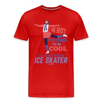Eiskunstlauf Eislaufen - Männer Premium Bio T-Shirt - Rot - Vorne - Damien (186cm)