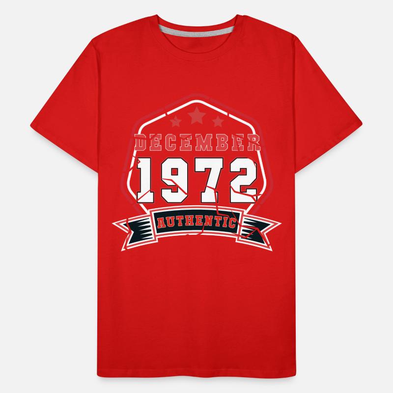Né en décembre 1972 Retro T-shirt bio Premium Homme