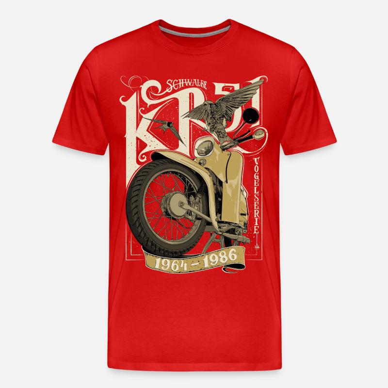 Simson Schwalbe KR51 - Männer Premium Bio T-Shirt - Rot