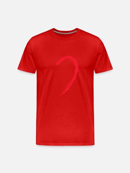 Idée cadeau Red Half Heart - T-shirt bio Premium Homme - rouge