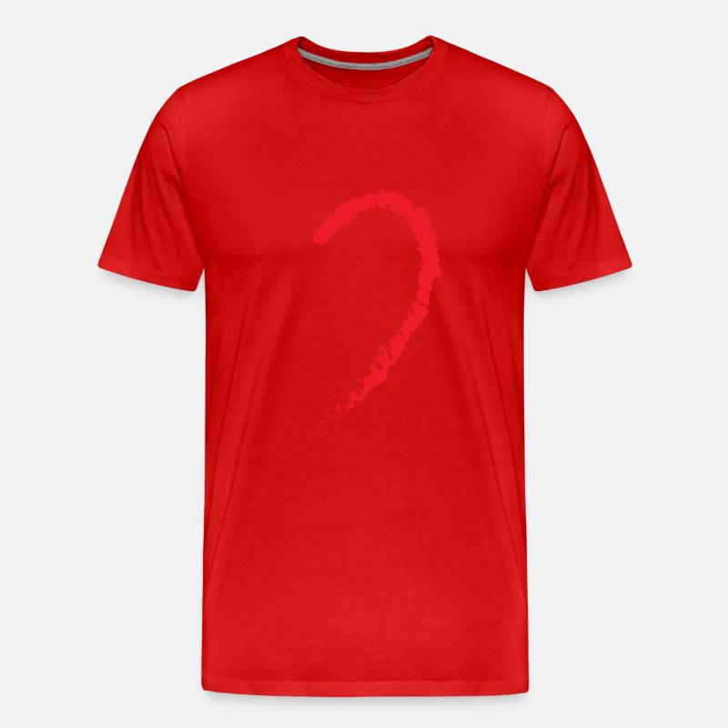 Rotes Halbes Herz Geschenkidee - Männer Premium Bio T-Shirt - Rot