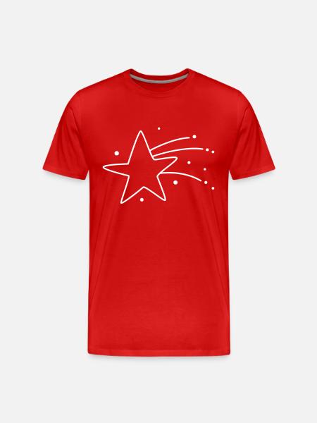 Shooting Star Gift Idea - Men's Premium Organic T-Shirt - red