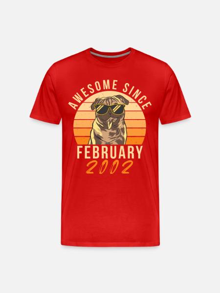 2002 February Retro Gift Idea - Men's Premium Organic T-Shirt - red