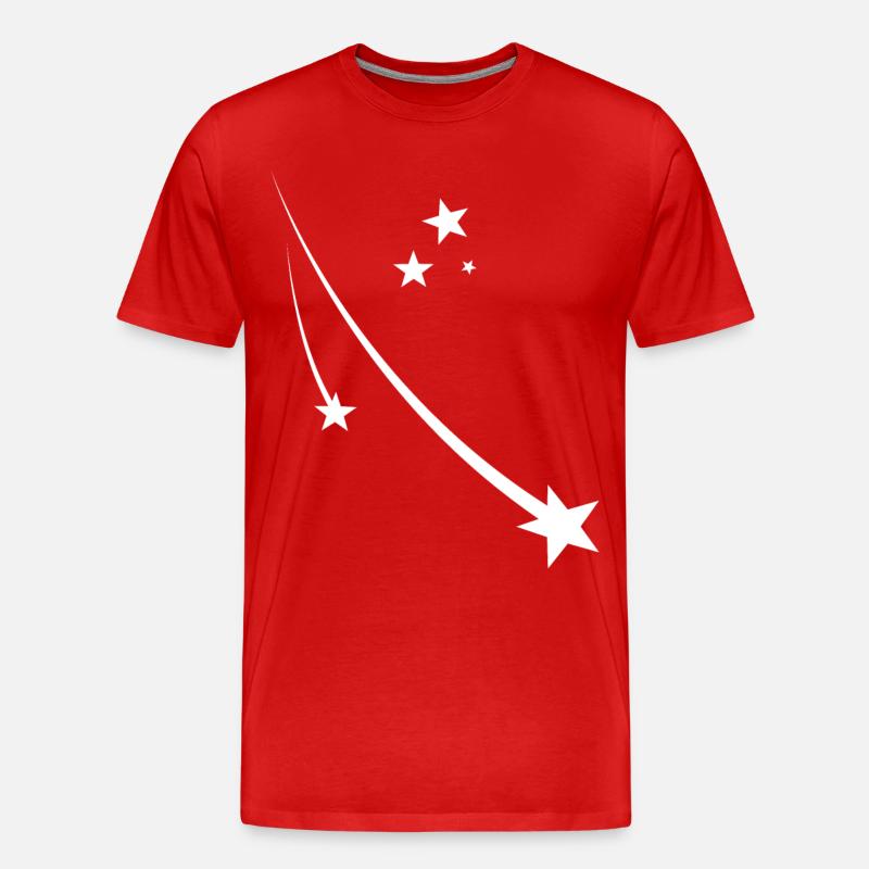 Sterne - Männer Premium Bio T-Shirt - Rot