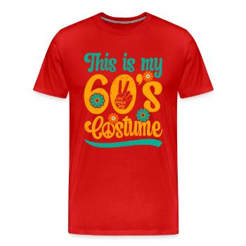 Costume de fête des années 60 des années soixante des années 1960 - T-shirt bio Premium Homme - rouge - Devant - Damien (186cm)