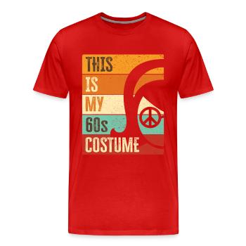 Costume de fête des années 60 des années soixante des années 1960 - T-shirt bio Premium Homme - rouge - Devant - Damien (186cm)