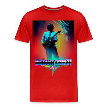 rock - Men's Premium Organic T-Shirt - red - Front - Damien (186cm)