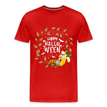 Joyeux Halloween Banana White - T-shirt bio Premium Homme - rouge - Devant - Damien (186cm)