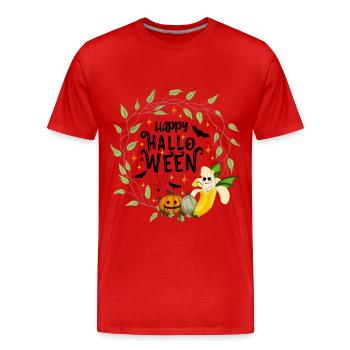 Joyeux Halloween Banane - T-shirt bio Premium Homme - rouge - Devant - Damien (186cm)