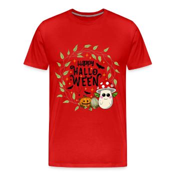 Joyeux crapaud d’Halloween - T-shirt bio Premium Homme - rouge - Devant - Damien (186cm)