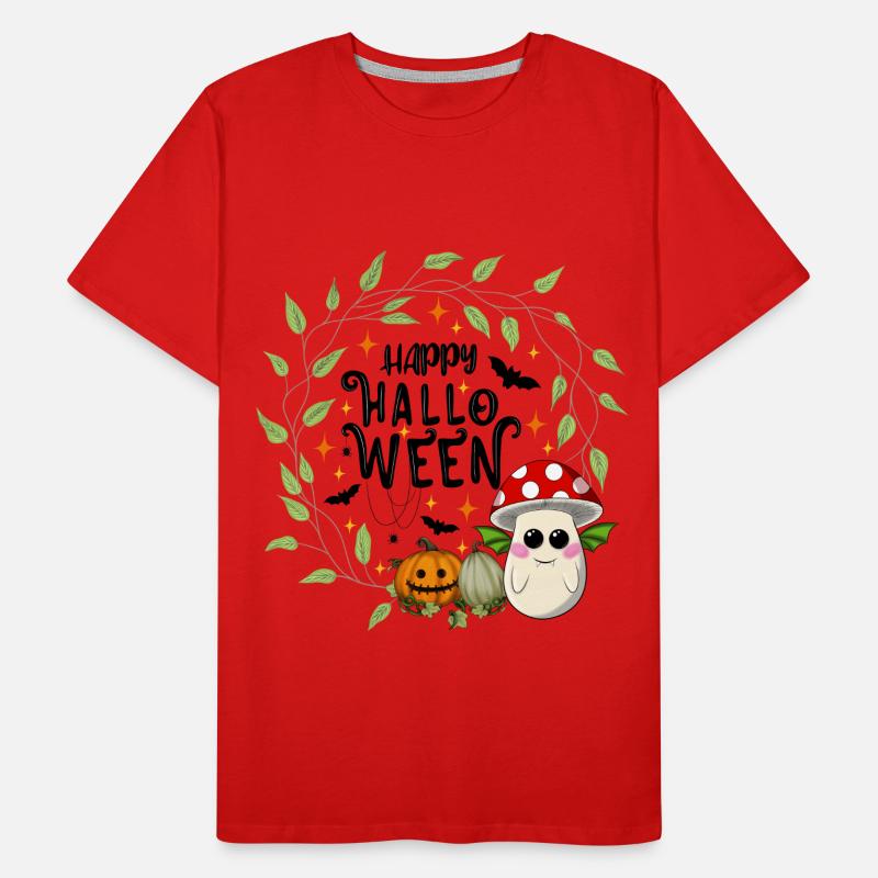 Happy Halloween Toadstool Men's Premium Organic T-Shirt