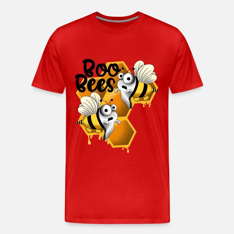 Boo bees mit Wabe - Männer Premium Bio T-Shirt - Rot