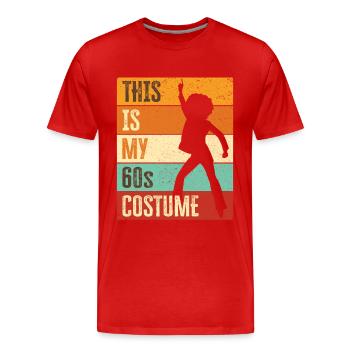 Costume de fête des années 60 des années soixante des années 1960 - T-shirt bio Premium Homme - rouge - Devant - Damien (186cm)