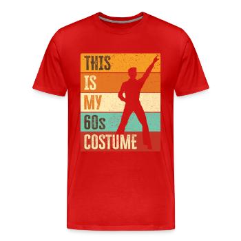 Costume de fête des années 60 des années soixante des années 1960 - T-shirt bio Premium Homme - rouge - Devant - Damien (186cm)