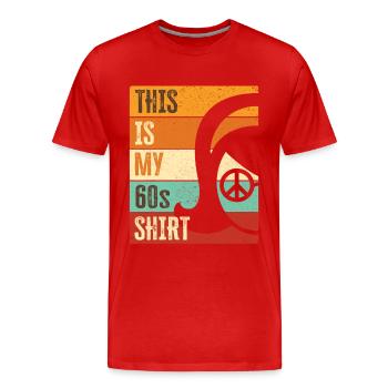 Costume de fête des années 60 des années soixante des années 1960 - T-shirt bio Premium Homme - rouge - Devant - Damien (186cm)
