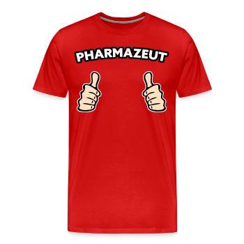 Pharmazeut Beruf Geschenkidee - Männer Premium Bio T-Shirt - Rot - Vorne - Damien (186cm)