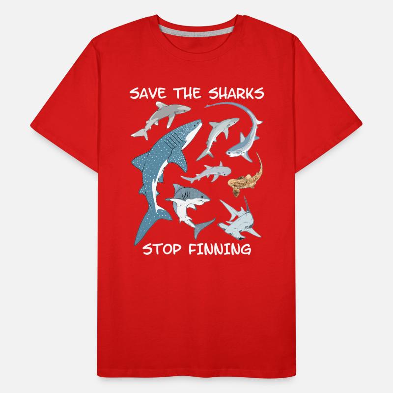 Types de requins Espèces de requins T-shirt bio Premium Homme