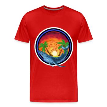 Marine Mammals Whale Fish South Seas Environmental Protection Island - Men's Premium Organic T-Shirt - red - Front - Damien (186cm)