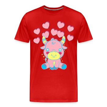 Idée cadeau chaleureux enfants tout-petits bébé - T-shirt bio Premium Homme - rouge - Devant - Damien (186cm)