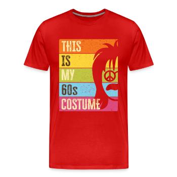Années 60 Années Soixante 1960 Costume de Tenue de Fête - T-shirt bio Premium Homme - rouge - Devant - Damien (186cm)