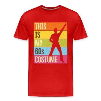 Années 60 Années Soixante 1960 Costume de Tenue de Fête - T-shirt bio Premium Homme - rouge - Devant - Damien (186cm)