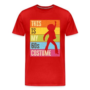 Années 60 Années Soixante 1960 Costume de Tenue de Fête - T-shirt bio Premium Homme - rouge - Devant - Damien (186cm)