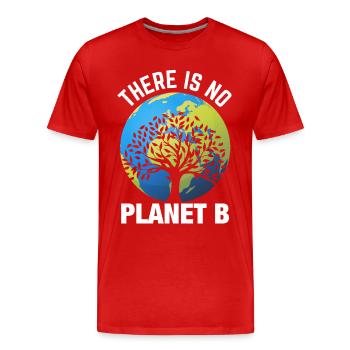 Earth day- Es gibt keinen Planet B - Männer Premium Bio T-Shirt - Rot - Vorne - Damien (186cm)