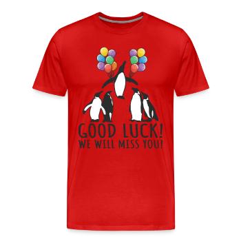 Job Change New Job Farewell Farewell Gift - Men's Premium Organic T-Shirt - red - Front - Damien (186cm)