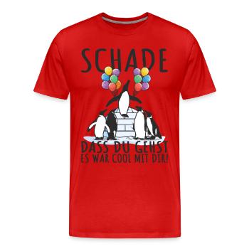 Jobwechsel Abschied Kollegin Abschiedsgeschenk - Männer Premium Bio T-Shirt - Rot - Vorne - Damien (186cm)