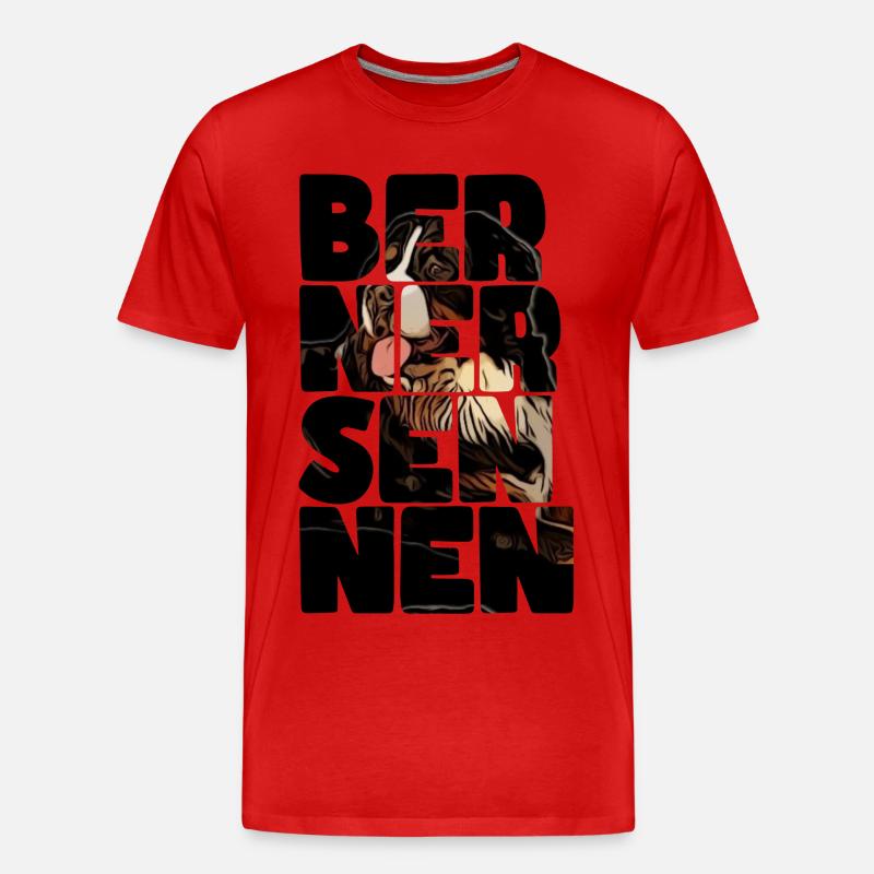 Berner Sennenhund - Männer Premium Bio T-Shirt - Rot