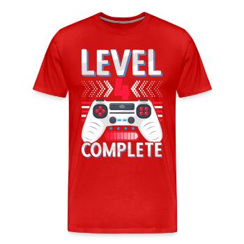 Diplôme d’études primaires 4 classes Certificat de fin d’études primaires - T-shirt bio Premium Homme - rouge - Devant - Damien (186cm)