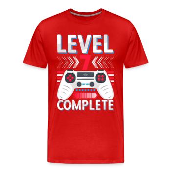 7. Klasse abgeschlossen Realschule Gymnasium Gamer - Männer Premium Bio T-Shirt - Rot - Vorne - Damien (186cm)